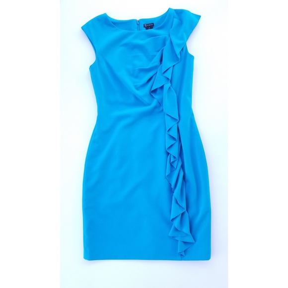 new directions Dresses & Skirts - New Directions Sleeveless Side Ruffle Dress Size 6